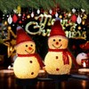 YZYOE 2 Pack LED Solar Powered Rice Grains Snowman Ground