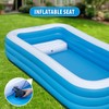 Inflatable Pool with Seats,130'' x 72'' x 22'' Extra Large