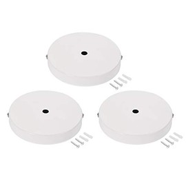 sourcing map 3 x 120 mm 4.7 Inch Lighting Ceiling Plate Pendant Retro Light Canopy White