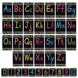 Bulletin Board Letters - ABC Alphabet Poster Classroom Decorating Set Toddler English Poster Kindergarten Elementary Classroom Nursery Home Wall Decoration (Blackboards)
