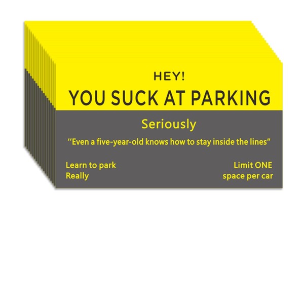 CDXHOME Bad Parking Cards - 100Pcs You Suck At Parking