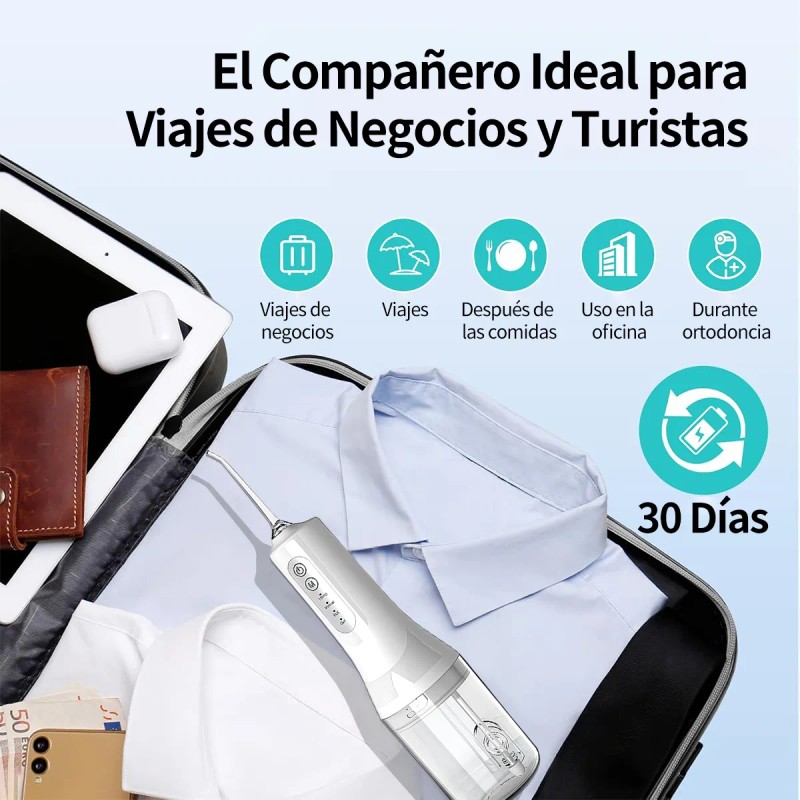 Irrigador Bucal Limpiador Dientes Boquillas Modos