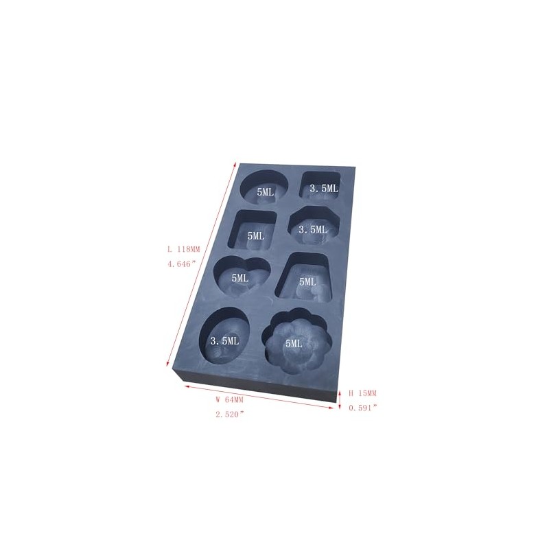 OTOOLWORLD 8 in 1 Graphite Casting Ingot Mold Metal Refining