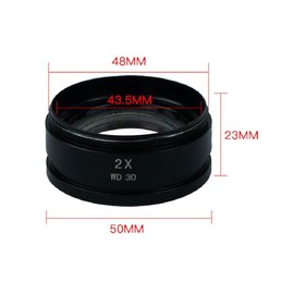Microscope Auxiliary Objective Lens, Professional Stereo Microscope Objective Lens for Zoom Microscopes, 1.5X