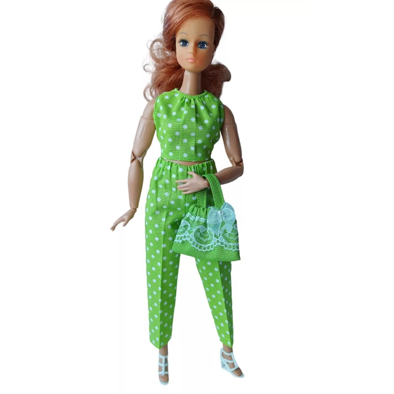 Unbranded Top, Capri Pants, and Handbag For Curvy Doll 11.5