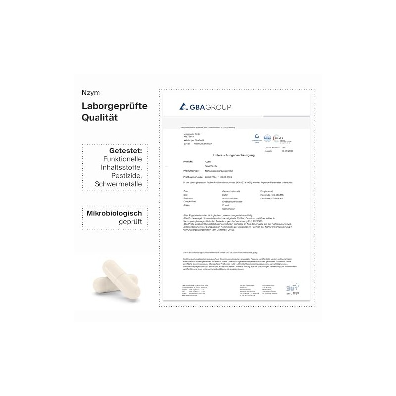 NZYM Digestive Enzymes Complex - 60 Capsules | 16 Enzymes