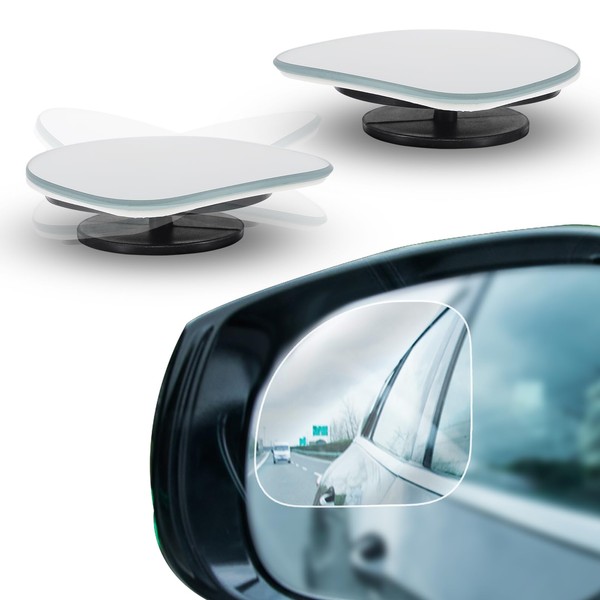 2 Pack Side Mirror Blindspot, High Defin Glass Frameless Convex