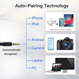 SYNCO S8 8 Meter Lavalier Microphone Tie Capacitor Omnidirectional Clip Microphone, Compatible for DSLR, Reflex Cameras, Mobile Phones, Laptop, PC