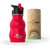 Kids Water Bottle - 350ml, Red | Stainless Steel |