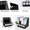 Lemical Magazine File Organizer Book Holder with 4 Compartments Desktop
