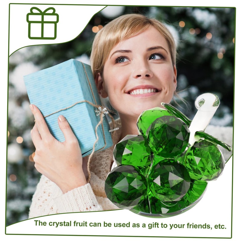 iplusmile Crystal Grape Ornament Realistic Decorative Fruit Craft Figurine for