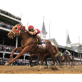 SPORTSPHOTOSUSA Rich Strike 2022 Kentucky Derby Winner Sonny Leon Up 8x10 Sports Photo 1.5