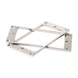 Flat Electric Guitar Humbucker Pickup Ring Chrome Thicknes 2mm Pack of 2