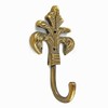 Vintage Fleur De Lis Wall Hook Antique Brass Towel Coat