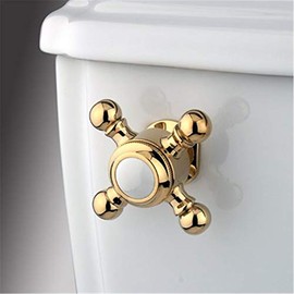 Kingston Brass KTBX2 Buckingham Front Mount Toilet Tank Lever, Left/Right Installation in Polished Brass