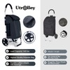 Ultra-Lightweight Foldable Grocery Cart with 40L Capacity, Soft Rolling Wheels,