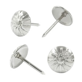 Auvotuis 100PCS Silver Upholstery Decorative Tacks, Antique Furniture DIY Nails Upholstery Daisy Stud for Sofa, Door and Craft (11 * 16MM)