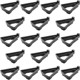 18 Pack Plant Pot Stands, 2.75x2.1x0.8 Inch plant feet for pots with Stackable Triangle Design, Elevate Pots for Drainage, Airflow & Furniture Protection, Garden Pot Feet for Indoor/Outdoor Use Blcak