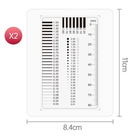 Crack Width Ruler Crack Monitor - Reinforced Expert Tear Width Gauge for Precise Car and Furniture Inspection, High Precision Tear Meter for Appraisers and Craftsmen (Pack of 2)