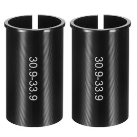 sourcing map 2pcs Alloy Bike Seat Post Reducer Shim 30.9mm to 33.9mm 60mm Length Aluminum Bicycle Reducing Sleeve Conversion Seat Post Tube Adapter for Mountain Bike Road Bike City Bike