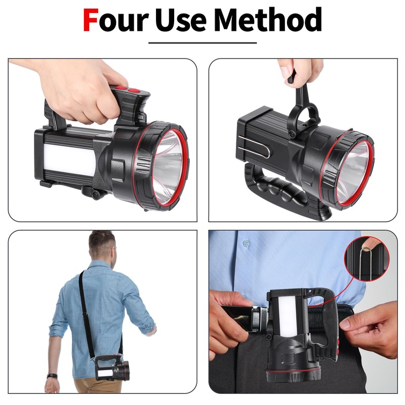 Vanvale Superbright LED Handheld Searchlight Tactical Waterproof Spotlight High Power