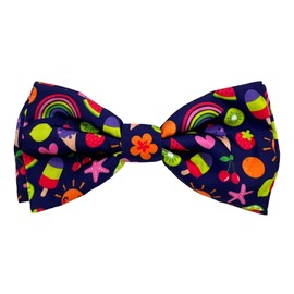 Huxley & Kent Bow Tie for Pets - Summer Icons (Small) - Bow Tie Collar Attachment - Fun Bow Ties for Dogs & Cats - Cute, Comfortable, and Durable - H&K