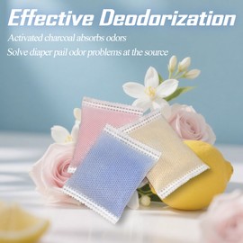 NewKe 12 Pack Diaper Pail Odor Absorber Carbon Filter Refills for Puck Baking Soda Cartridge, Diaper Pail Deodorizer Replacement Compatible with Munchkin Step and Pall Diaper Pail