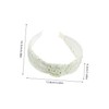 minkissy 2 Pcs Wide Embroidered Floral Rhinestone Headbands for Women