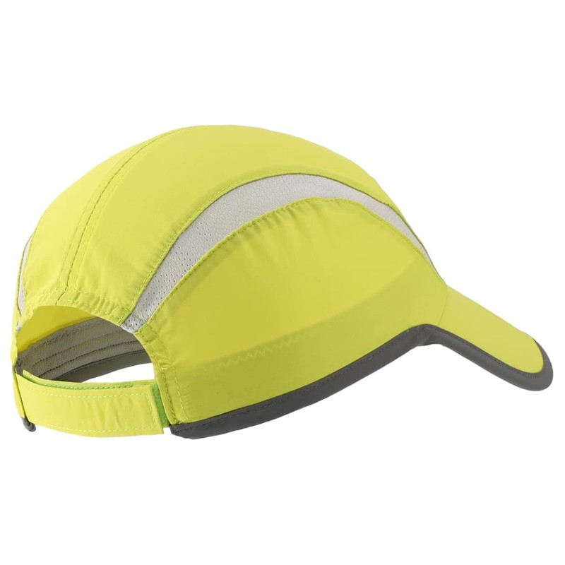 Connectile Folding Mesh Sports Cap, Reflective, Striped, Breathable, Runner Cap,