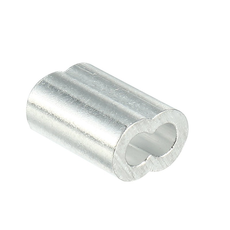 sourcingmap Aluminum Crimping Loop Sleeve Double Barrel for 1/8" -