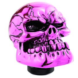 Lunsom Skull Shifter Knobs Resin Shift Head Most Car Transmission Shifting Stick Handle Fit Most Automatic Manual Vehicle (Purple)