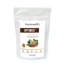FunctionaliQi Optimize Herbal Tea with Decaf Coffee Gluten-Free - Caffeine-Free Energy Focus, Liver Detox, Brain health with Ginkgo Biloba Eleuthero Gotu Kola Rhodiola Rosea (3ounces Loose Leaf)