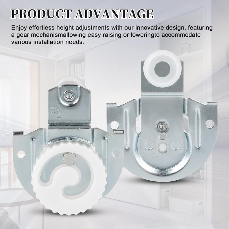 Sliding Closet Door Hardware Set, 4 Pack Sliding Wardrobe Door