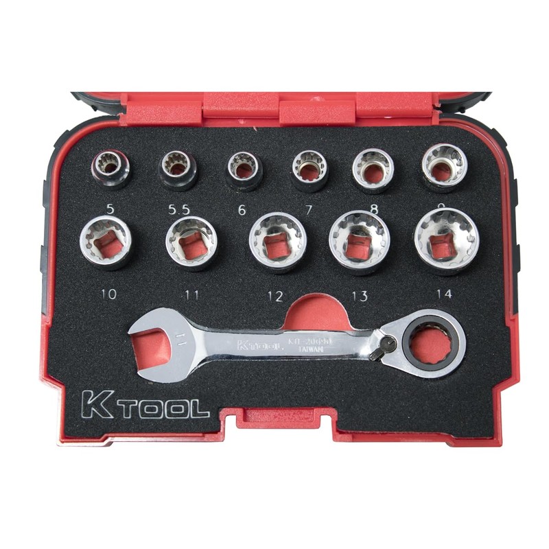 K Tool International 20020 Multi Plus Close Quarter Spline Socket