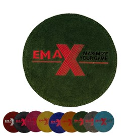 EMAX Bowling Shammy - Bowling Ball Towel | Round Shape | Cleaning Pad for Bowling Balls | Leather Bowling Cloth | Bowling Accessories | Ball Care Cloth | 9 Colours (Green)