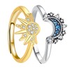 xinyee Sun and Moon Ring Set Stackable Women's Ring, Adjustable