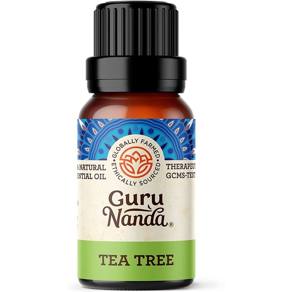 GuruNanda Tea Tree Essential Oil - Pure Therapeutic Grade Oil for Acne, Nail, Skin Hair and Face Care, 15 ml