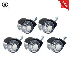 autoooparts Set of 5 Office Chair Caster Rubber Swivel Wheels Replacement Heavy Duty 2 inch
