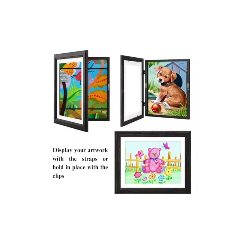 Second Ave Black A4 Kids Art Frame Childrens Artwork Project