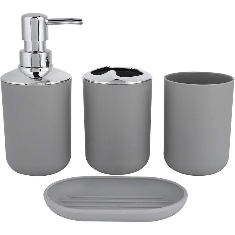 Garosa Accesorios Baño Gris 4 Piezas