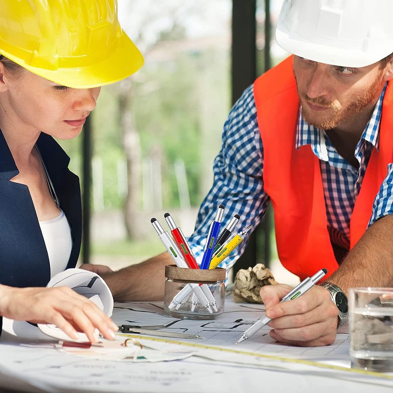 GOOMAND Multifunction Ballpoint Pen Screwdriver Leveler Vernier Calipers Scale with