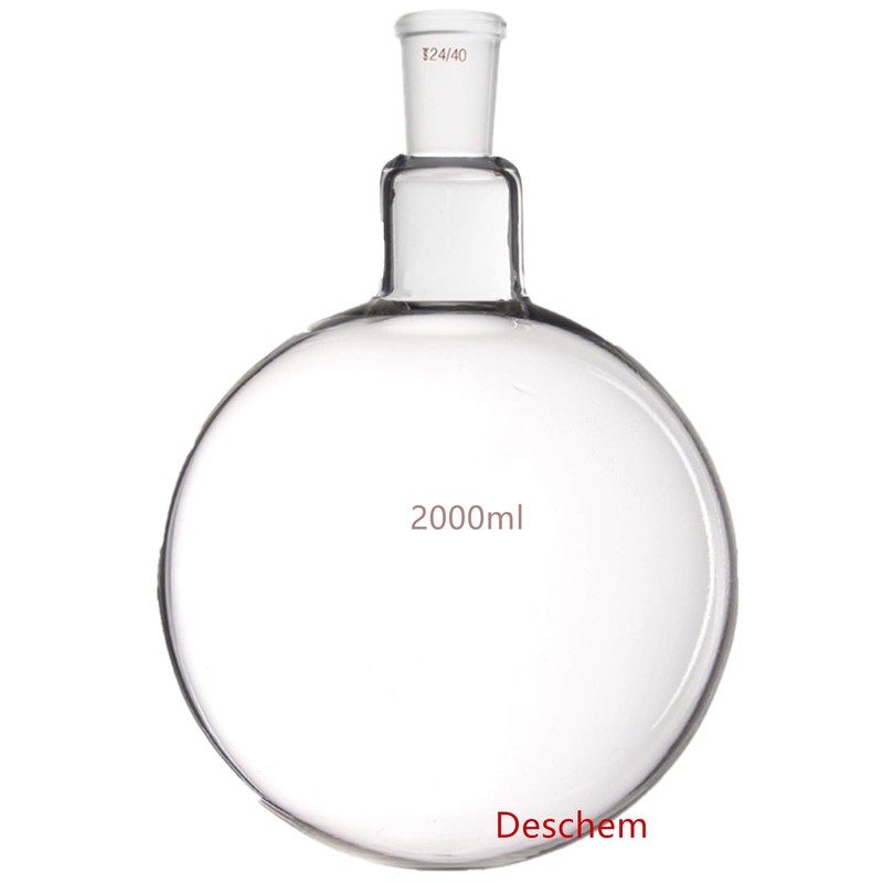 Deschem 2000ml,24/40,Glass Distillation Apparatus,New Lab Vacuum Distill Glassware Kit