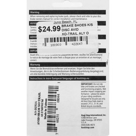 Kool Stop Avid Elixir X0 Trail Disc Brake Pads, Organic Compound, Alloy Backing