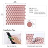 CRE8TIVE 4 Sheets Penny Round Tile Peel and Stick Backsplash