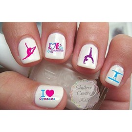Gymnastics Pink/Blue/Purple Child Size Nail Art Decals