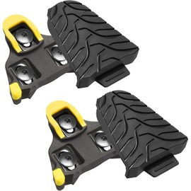 NAACOO Bicycle Shoe Plates Compatible with Shimano SPD-SL Pedals/SM-SH10 SH11 SH12 Click Pedals Cleats, Indoor Outdoor Pellet Spin Bicycle Pedals, Shoe Cleats and Road Bike Clips