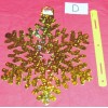Beistle 14 inch Prismatic GOLD Snowflake Cutout 1 piece, Assorted