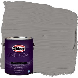 Glidden Total Exterior Paint & Primer All-in-One, Black Magic/Black, Satin, 1 Gallon