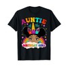 Auntie of The Birthday Girl Rainbow Afro Melanin Unicorn T-Shirt