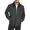 Dockers Men's Wool Blend Zip Up Jacket with Quilted, Charcoal